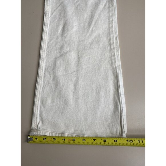 &Denim by H&M Womens Size 16 Ivory Jeans High Rise Bootcut Stretch - Picture 8 of 8